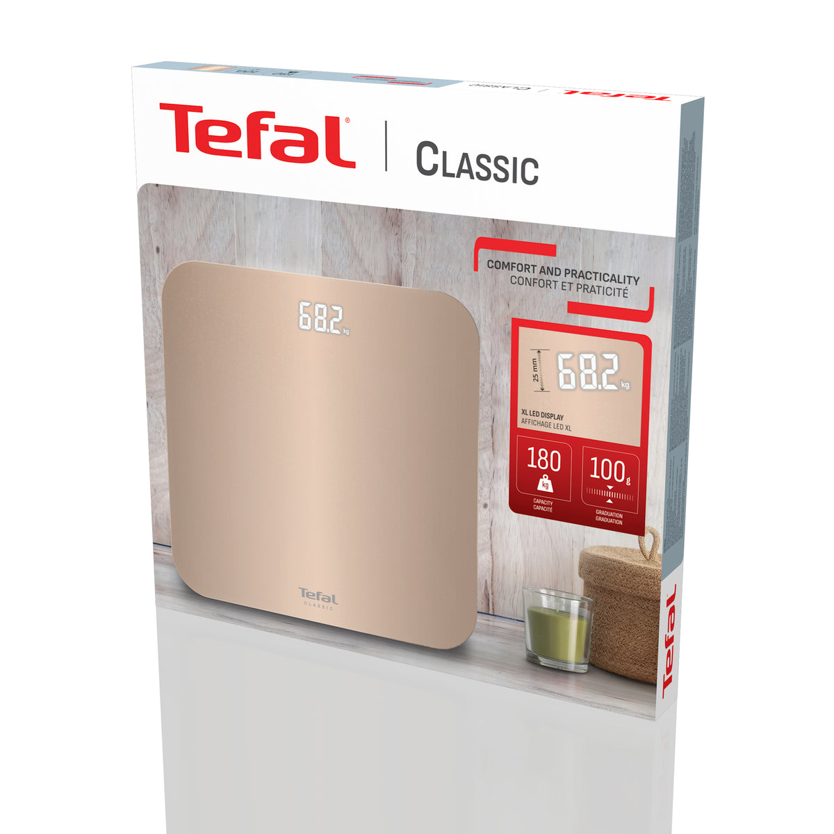Tefal Classic PP1900V0 balance Carré Beige Pèse-personne électronique - vue 3