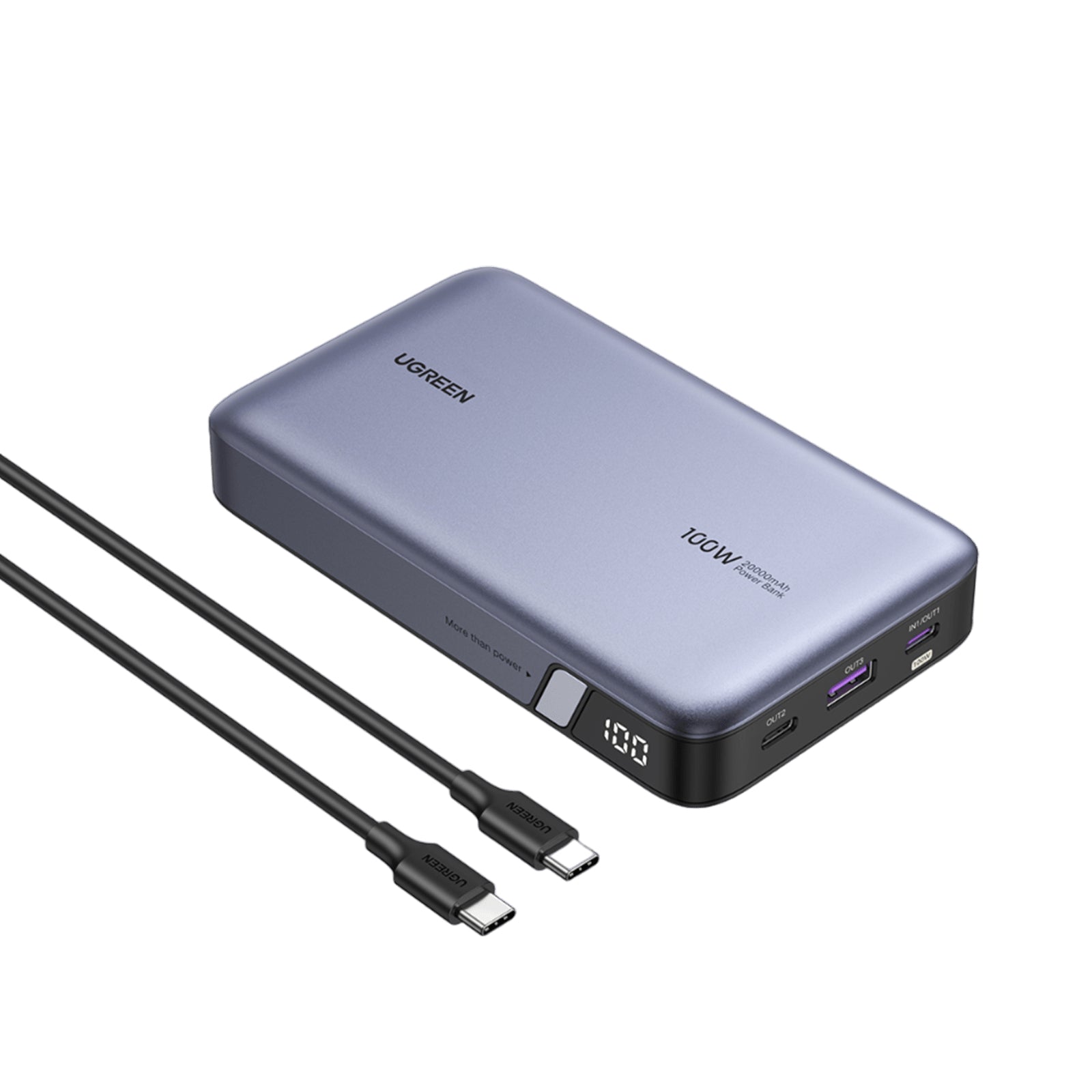 Ugreen 25188 banque d'alimentation électrique 20000 mAh Gris