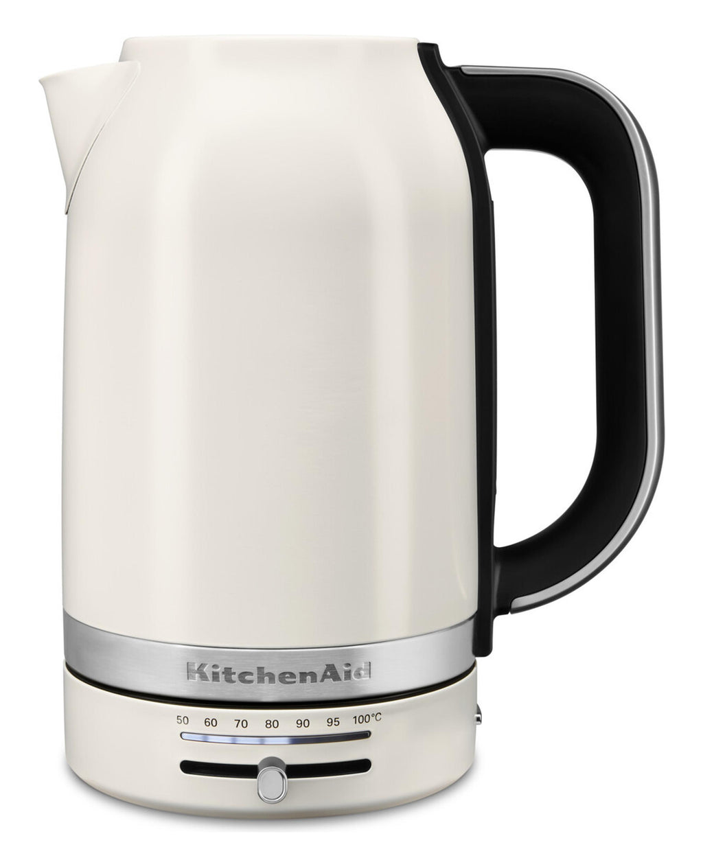 KitchenAid 5KEK1701EPL bouilloire 1,7 L 2400 W Noir, Acier inoxydable, Blanc