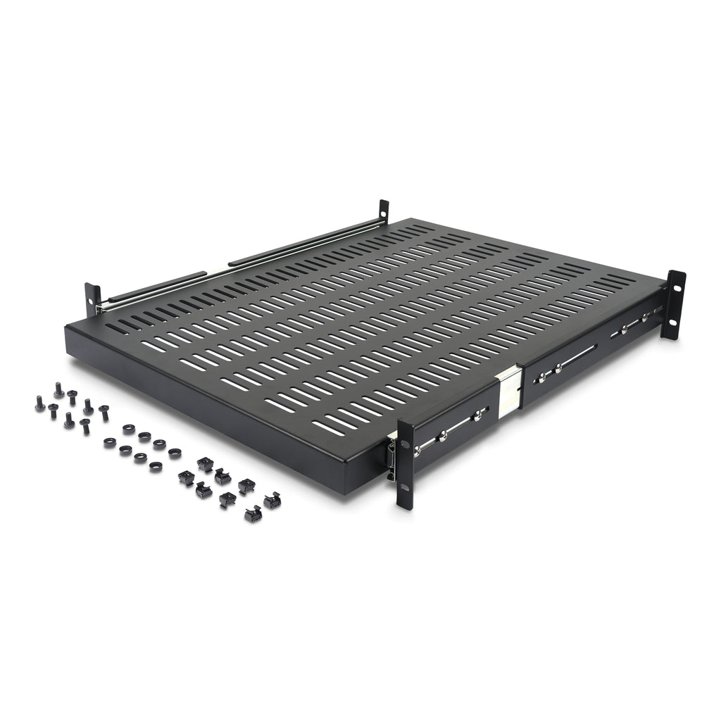 StarTech.com Étagère Coulissante pour Rack Serveur 2U, Profondeur Ajustable 48 cm, Capacité 22.7kg