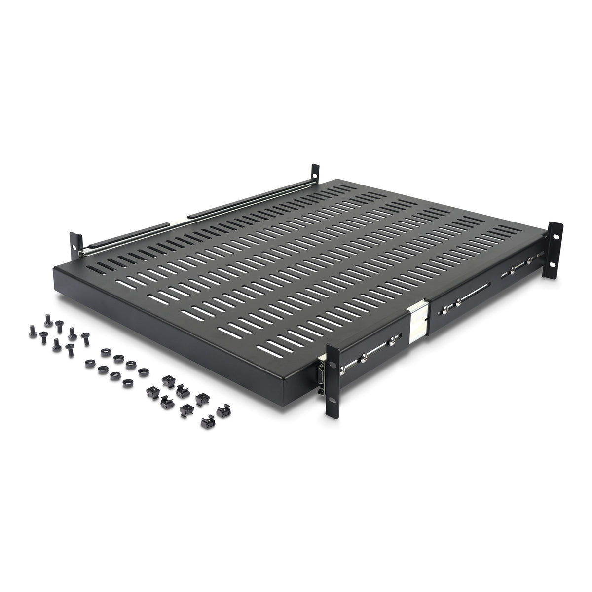 StarTech.com Étagère Coulissante pour Rack Serveur 2U, Profondeur Ajustable 48 cm, Capacité 22.7kg