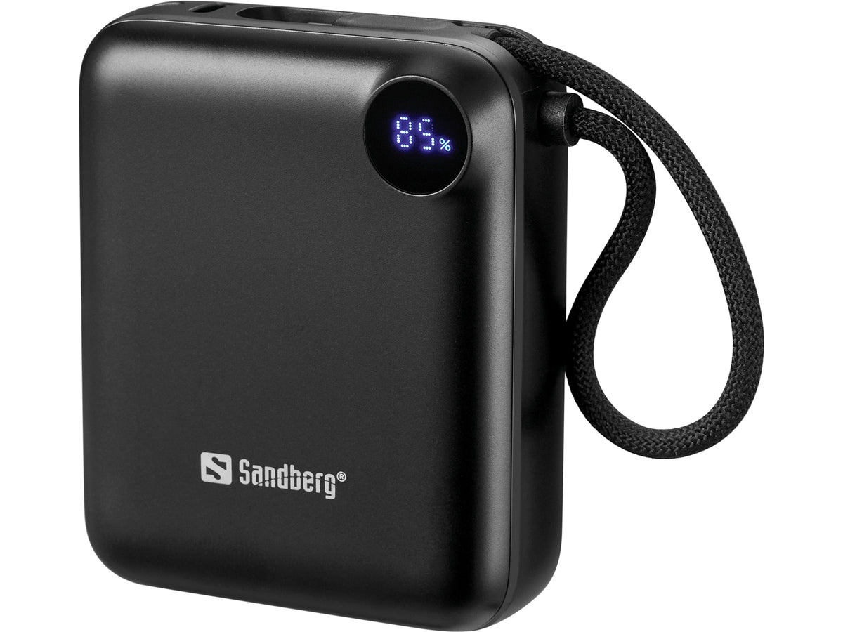 Sandberg 421-26 Powerbank 10000 mAh PD20W Connect, Batterie Externe LiPo, Noir