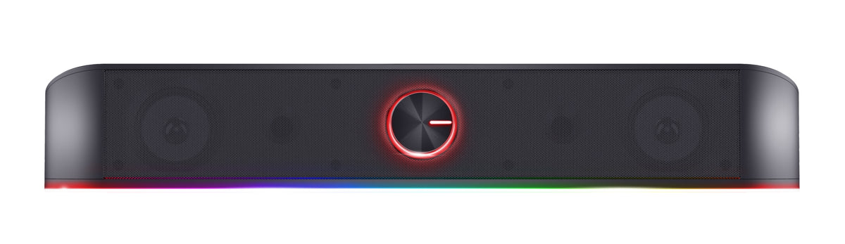 Trust GXT 619 Thorne Barre de Son Gaming RGB, 2.0 Canaux, 12W RMS, Noir