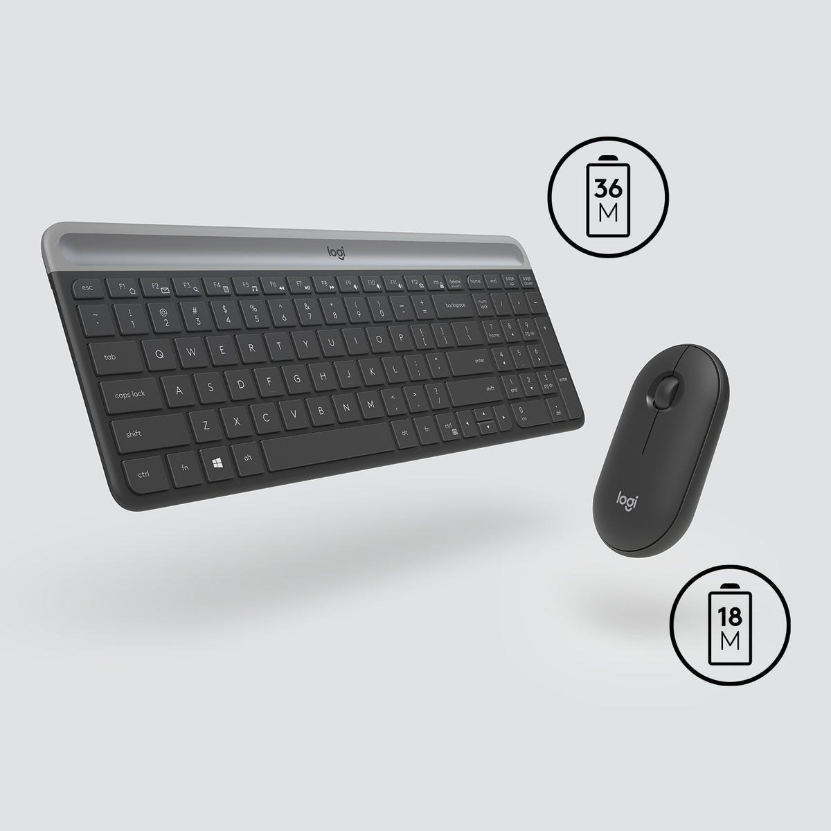 Logitech Slim Wireless Combo MK470 Ensemble Clavier et Souris Sans Fil US International