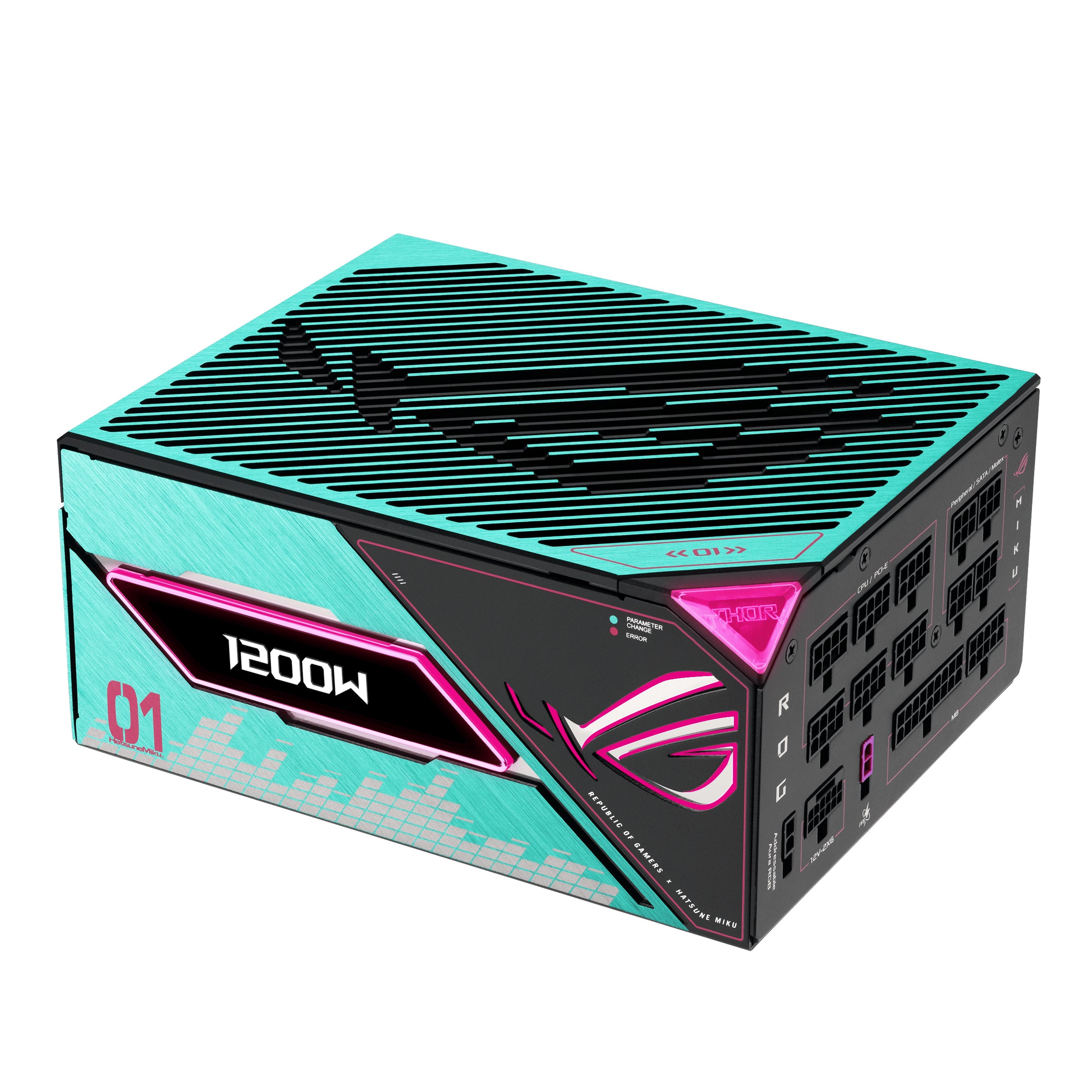 ASUS ASUS ROG -THOR-1200P3-MIKU unité d'alimentation d'énergie 1200 W 20+4 pin ATX ATX Multicolore