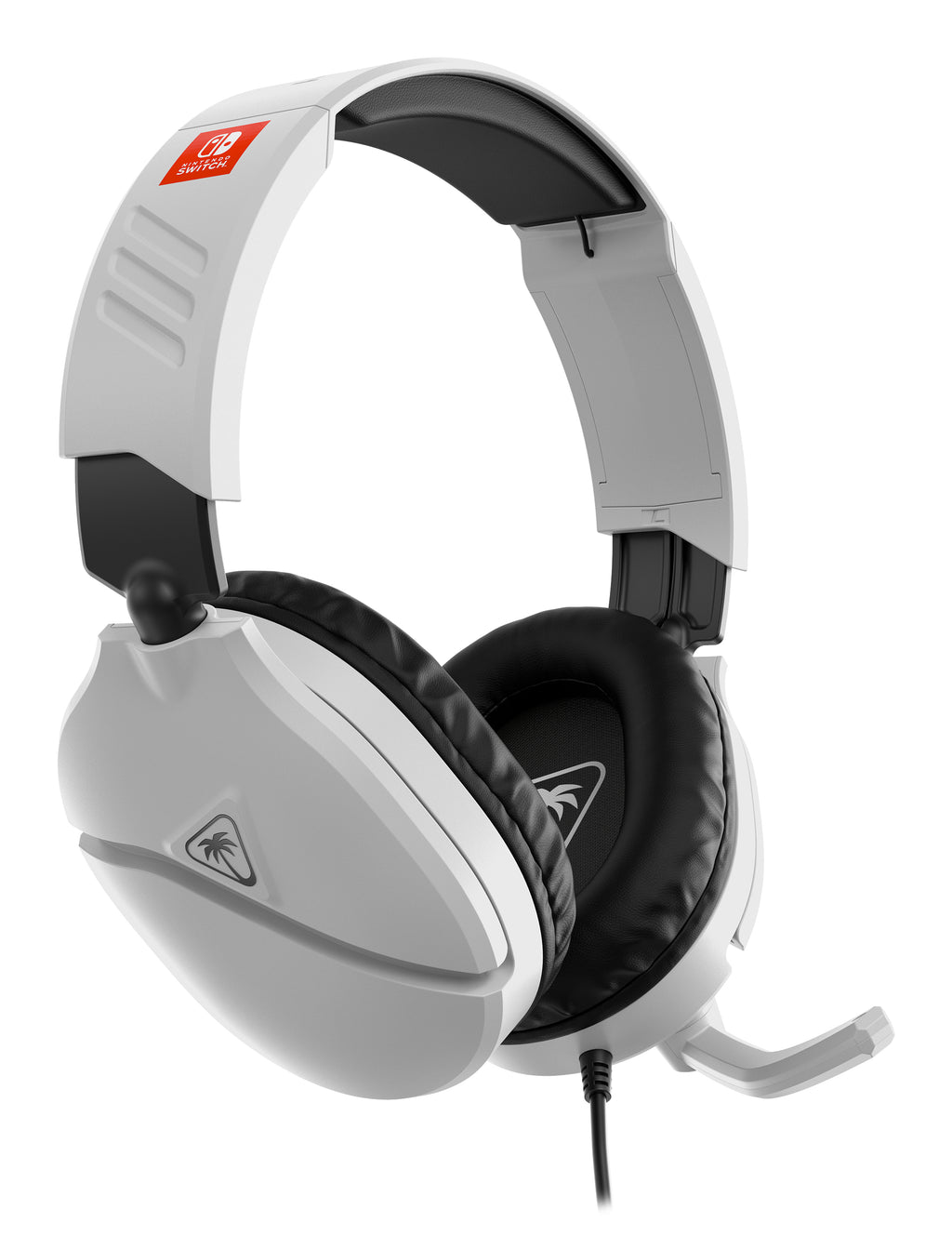 Turtle Beach Recon 70 Blanc Nintendo Casque gaming filaire licence officielle pour Nintendo Switch 2 avec Microphone à bascule, ajustable, design léger, commandes sur le casque - vue 3