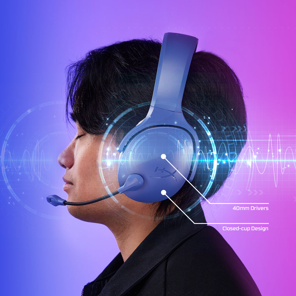 HyperX Cloud Jet – Casque de jeu sans fil (bleu clair)