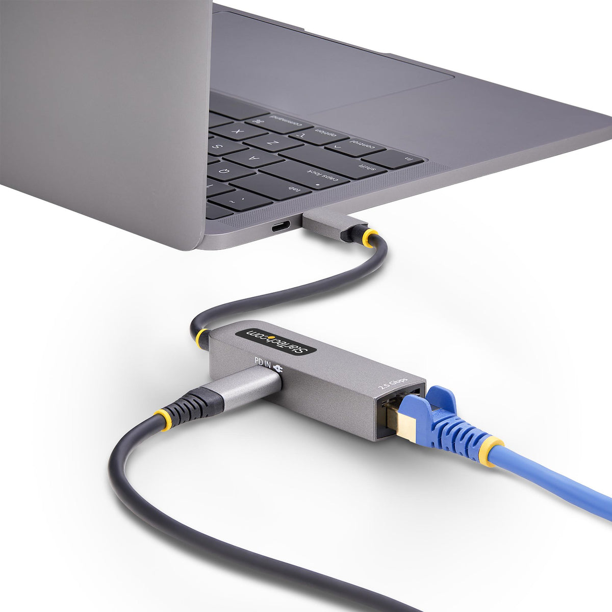 StarTech.com Adaptateur USB-C vers Ethernet 2.5GbE, PD Pass-Through 100W, NBASE-T, Multi Speed 2.5/1G, Compatible Thunde