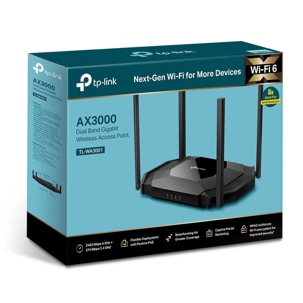 TP-Link TL-WA3001 point d'accès réseaux locaux sans fil 2402 Mbit/s Noir Connexion Ethernet, supportant l'alimentation v