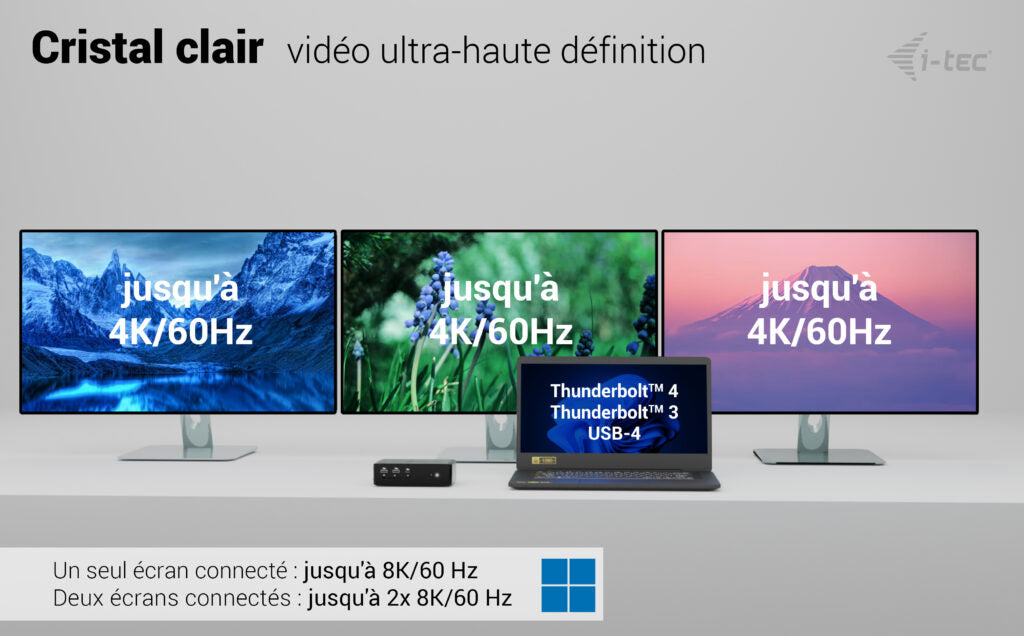 i-tec Thunderbolt 5 Quattro Display Docking Station, 5x USB, 2.5G LAN, Power Delivery 140W