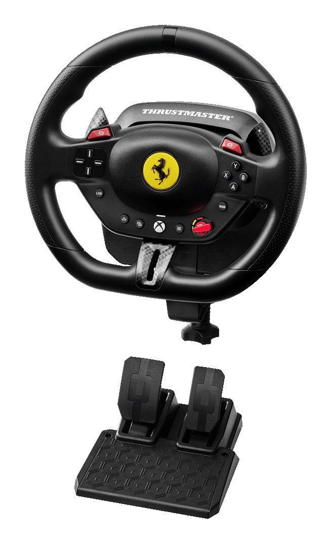 Thrustmaster T98 Ferrari 296 GTS Volant et Pédales USB, Noir, pour PC, Xbox One, Xbox Series X|S