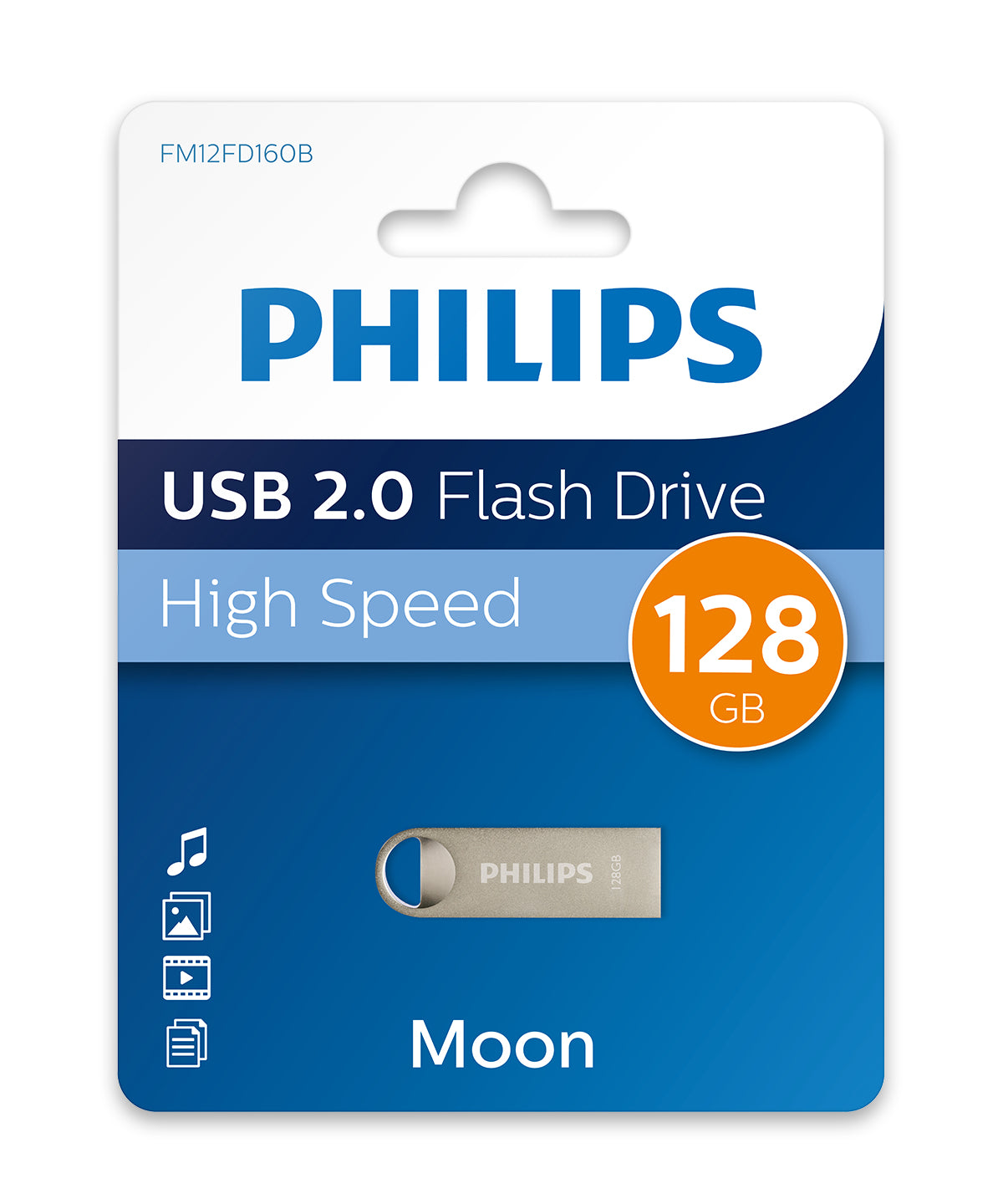 Philips Moon edition lecteur USB flash 128 Go USB Type-A 2.0 Argent