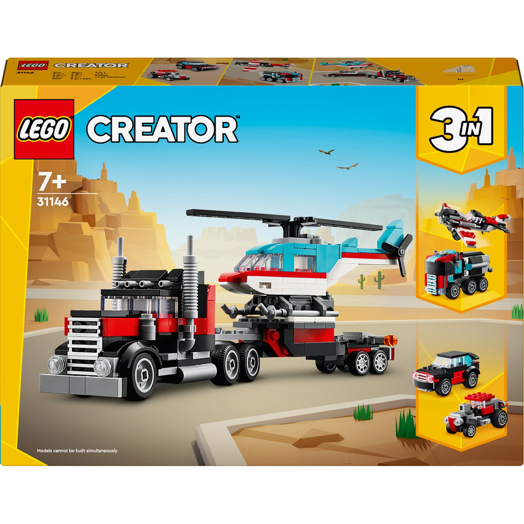 LEGO Creator Le Camion Remorque avec Hélicoptère 31146