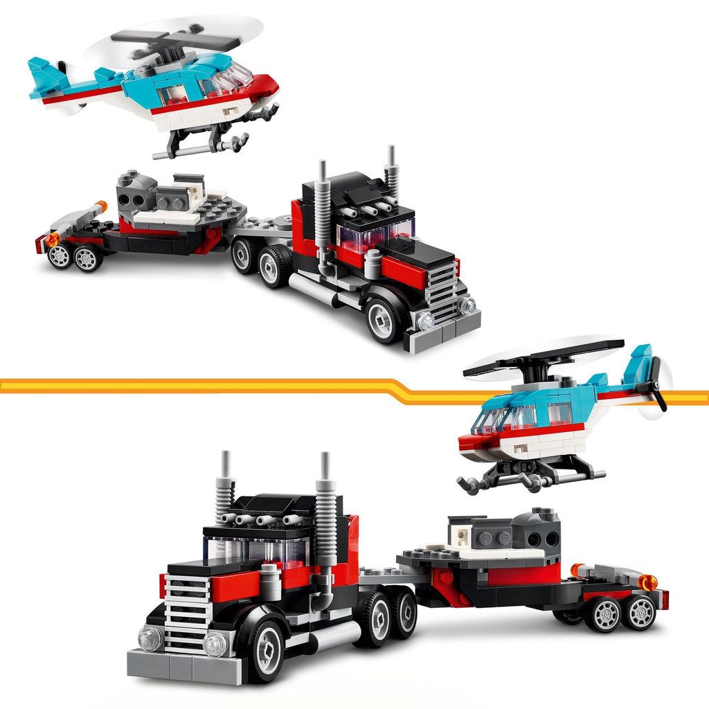 LEGO Creator Le Camion Remorque avec Hélicoptère 31146