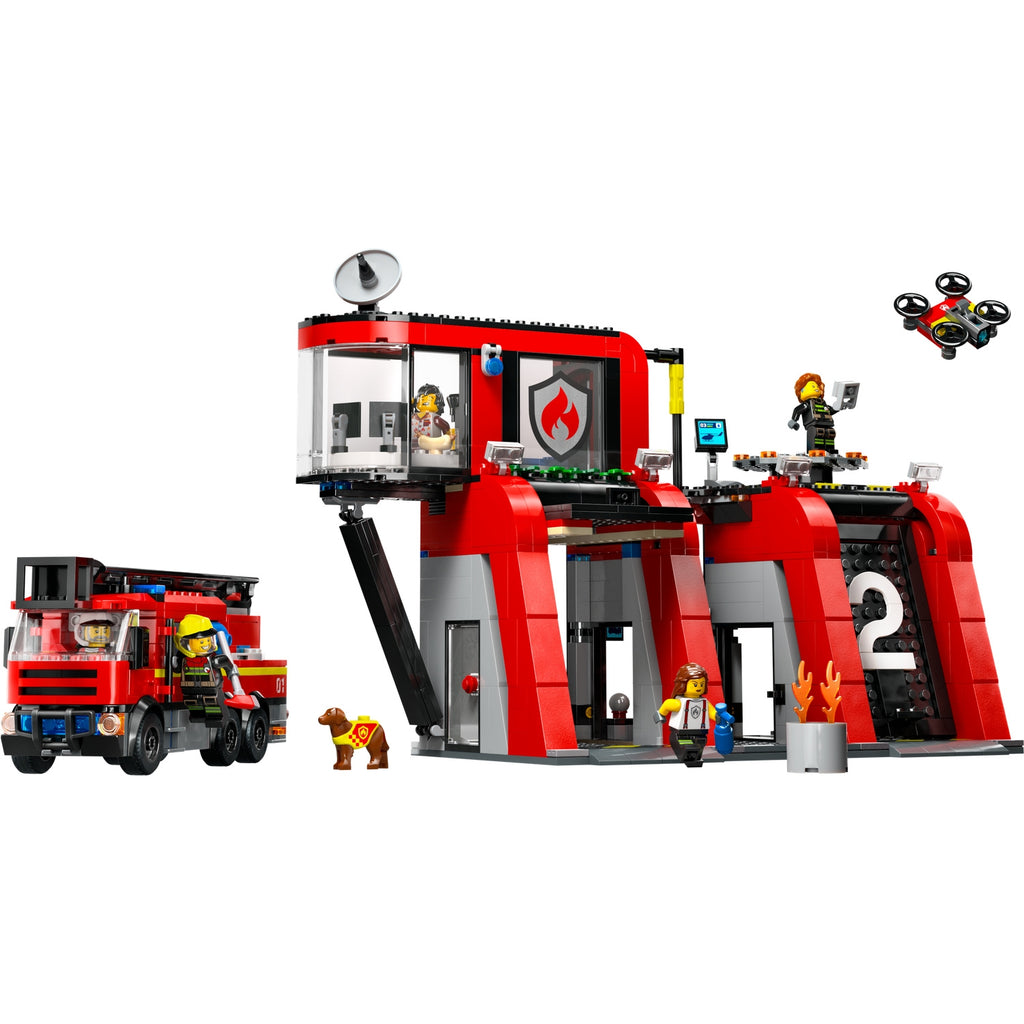 LEGO City La Caserne et le Camion de Pompiers 60414