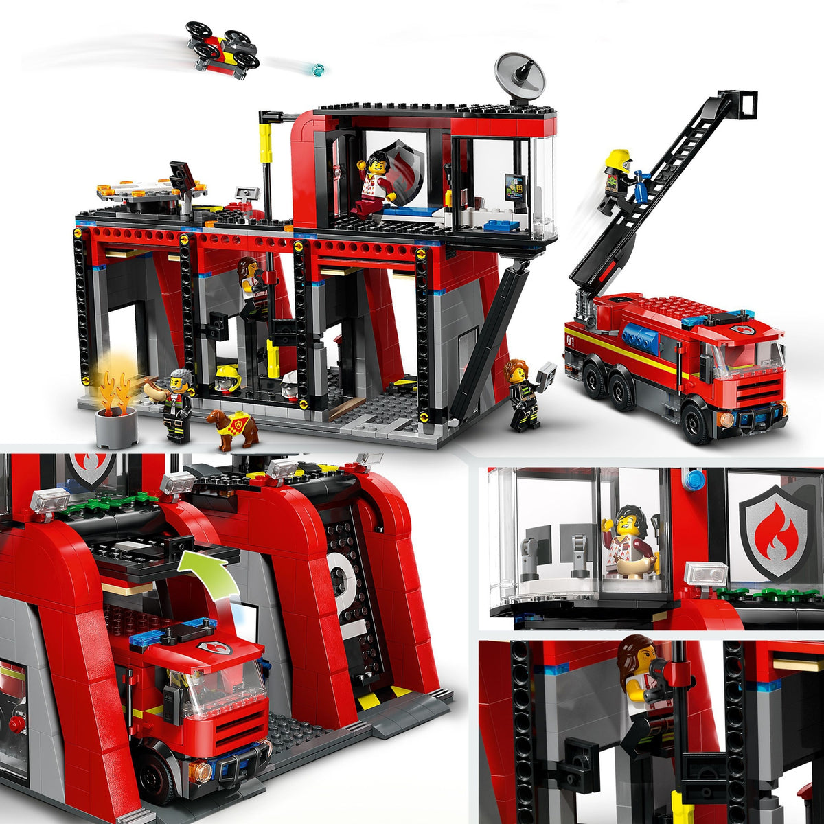 LEGO City La Caserne et le Camion de Pompiers 60414
