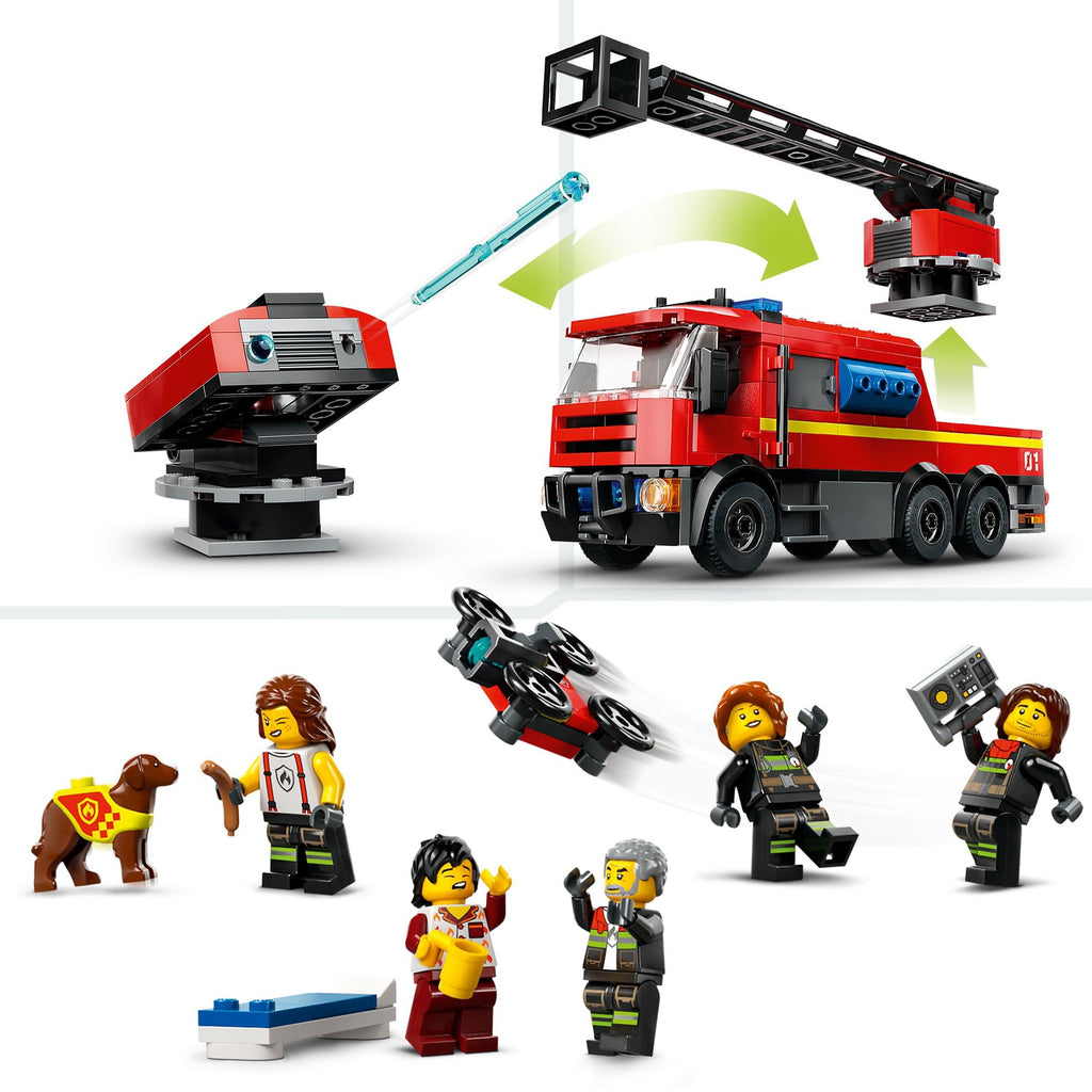 LEGO City La Caserne et le Camion de Pompiers 60414