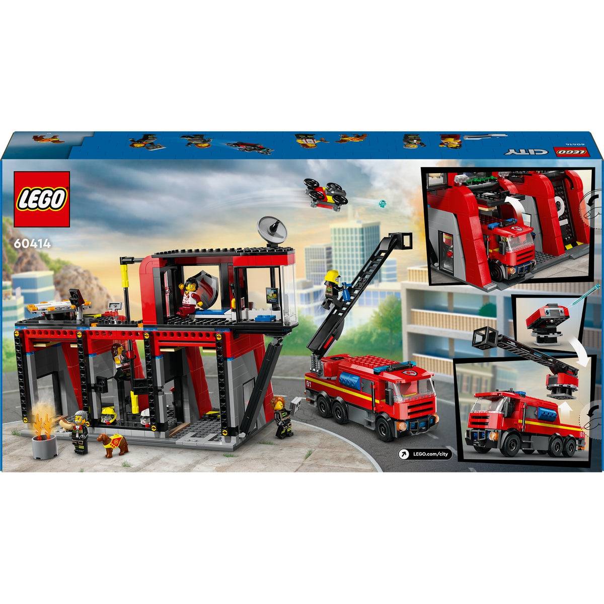 LEGO City La Caserne et le Camion de Pompiers 60414