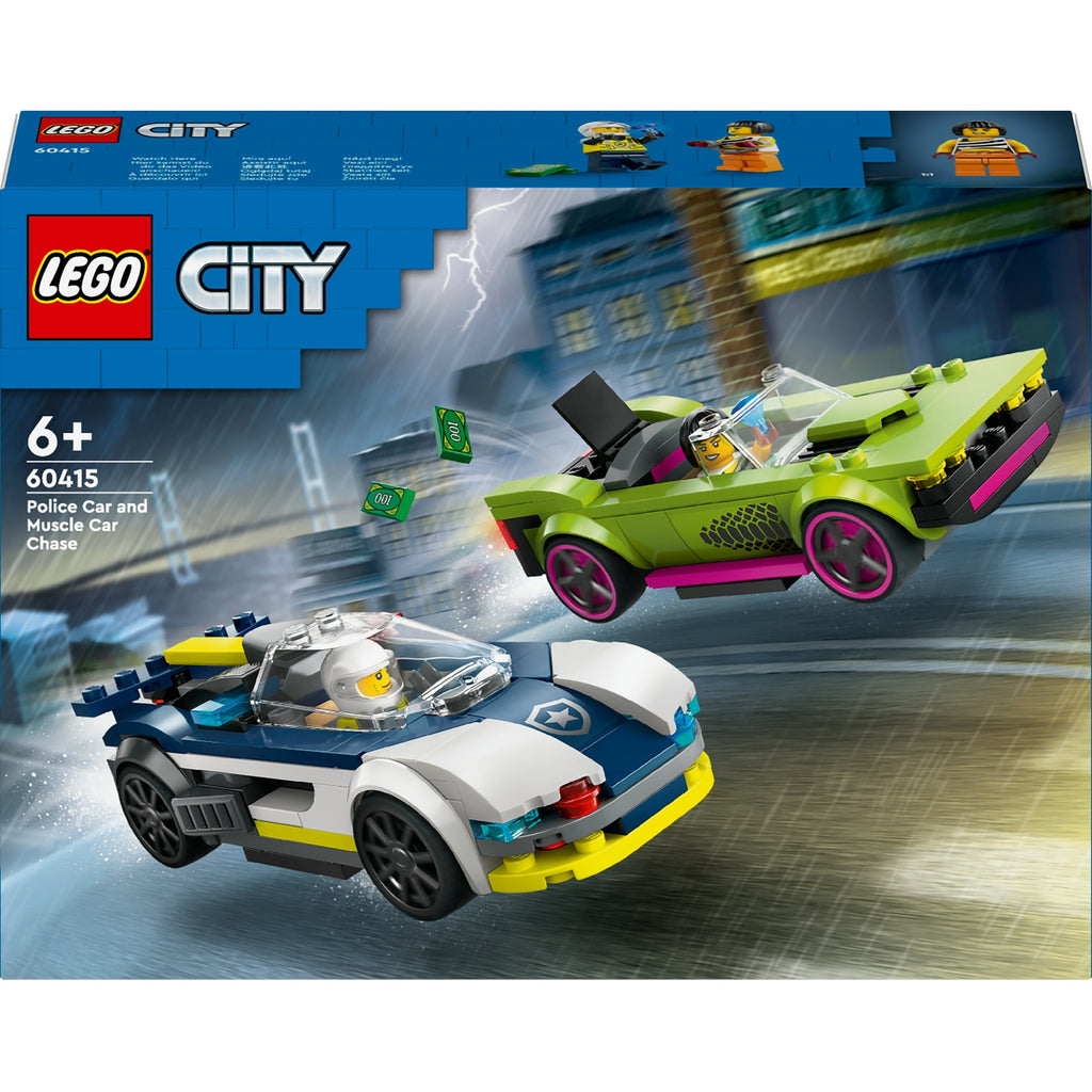 LEGO City La Course-Poursuite entre la Voiture de Police et la Super Voiture 60415