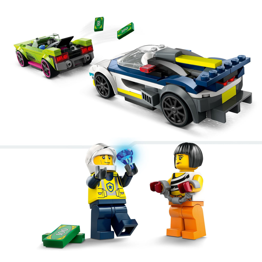 LEGO City La Course-Poursuite entre la Voiture de Police et la Super Voiture 60415