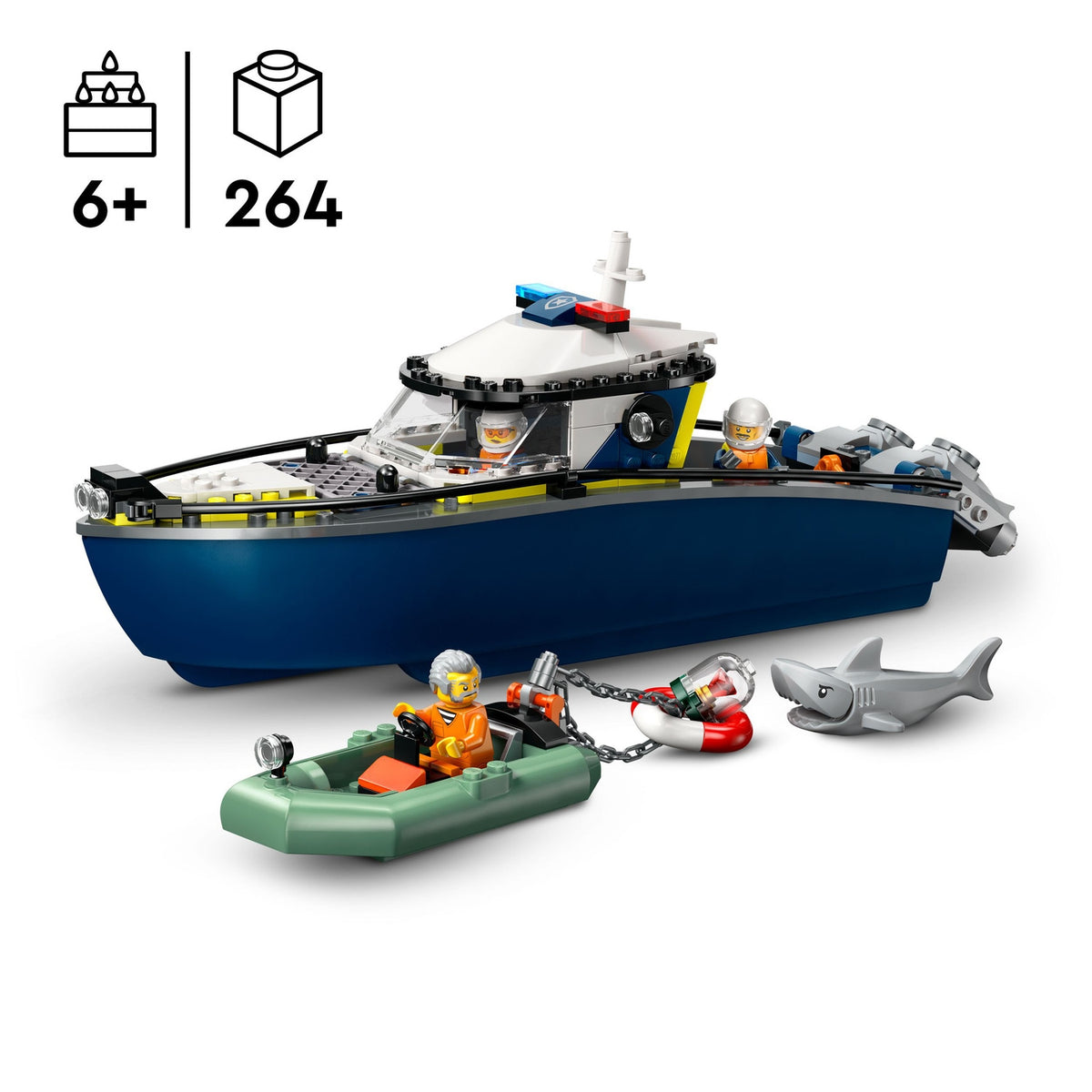 LEGO City La course-Poursuite en Bateau de Police 60456