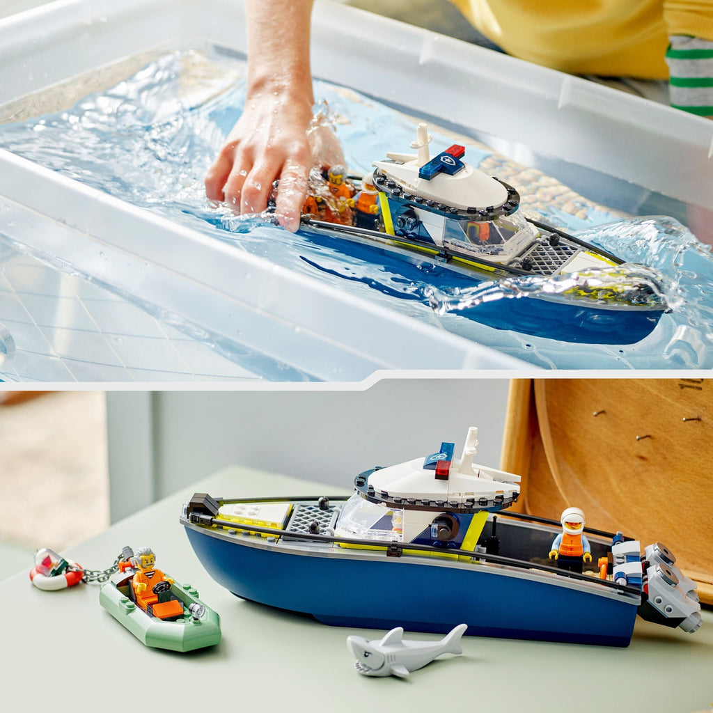LEGO City La course-Poursuite en Bateau de Police 60456