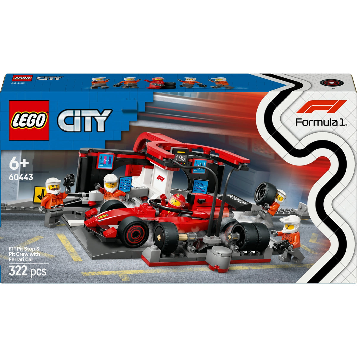 LEGO City Arrêt au Stand de F1 avec Voiture Ferrari 60443