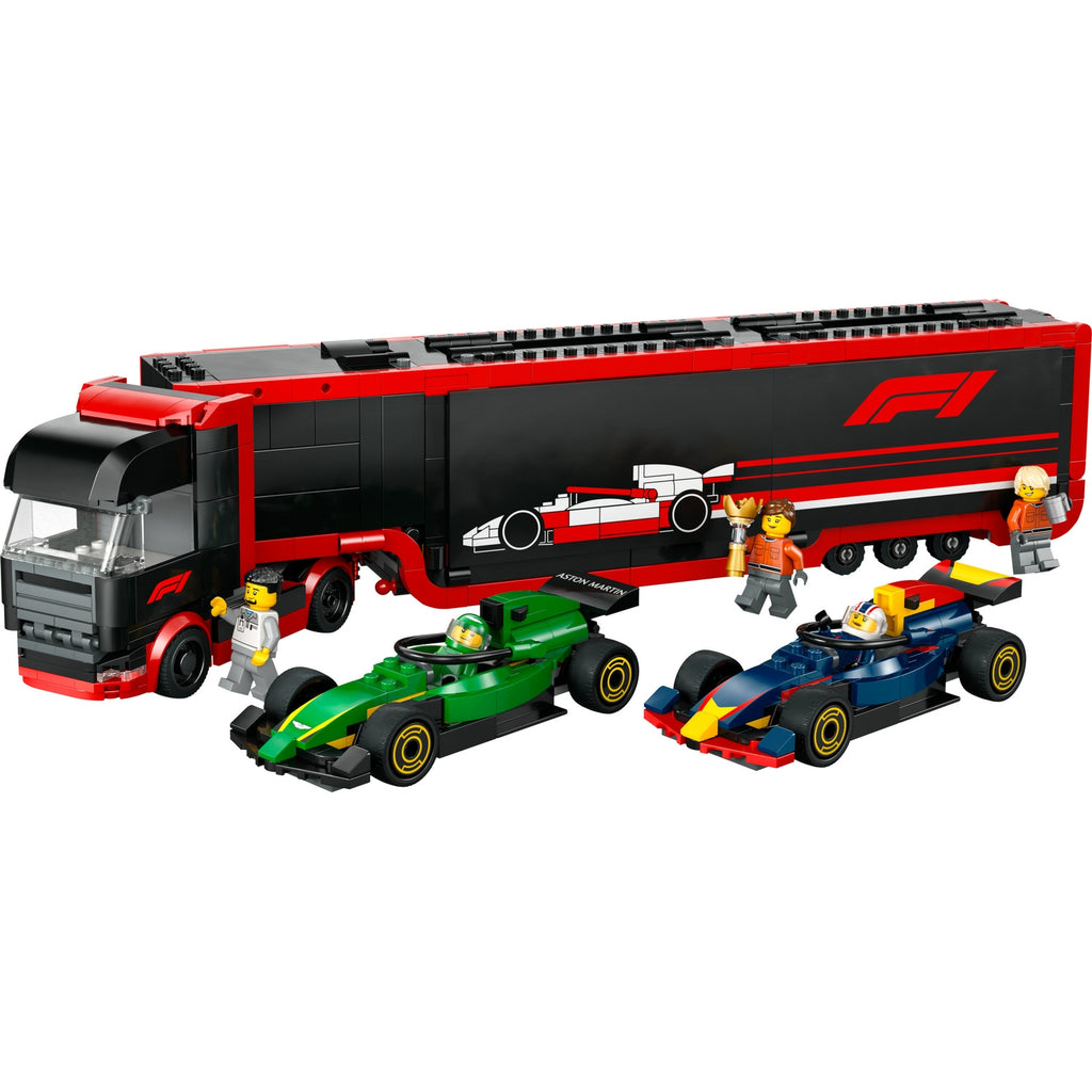 LEGO City Camion de F1 avec Voiture de F1 RB20 et AMR24 60445