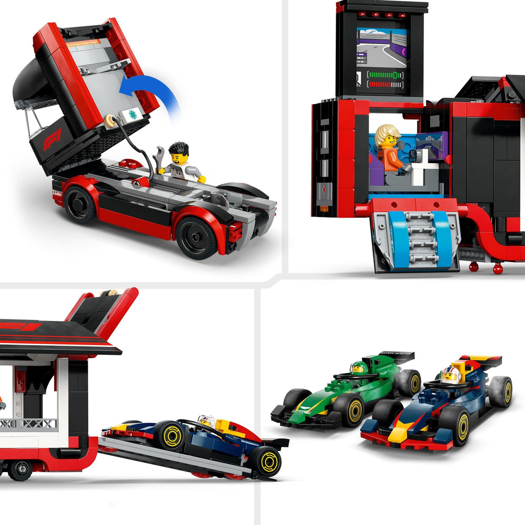 LEGO City Camion de F1 avec Voiture de F1 RB20 et AMR24 60445