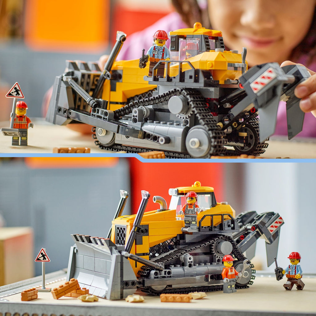LEGO City Le Bulldozer Jaune, Jouet de Chantier de Construction60466