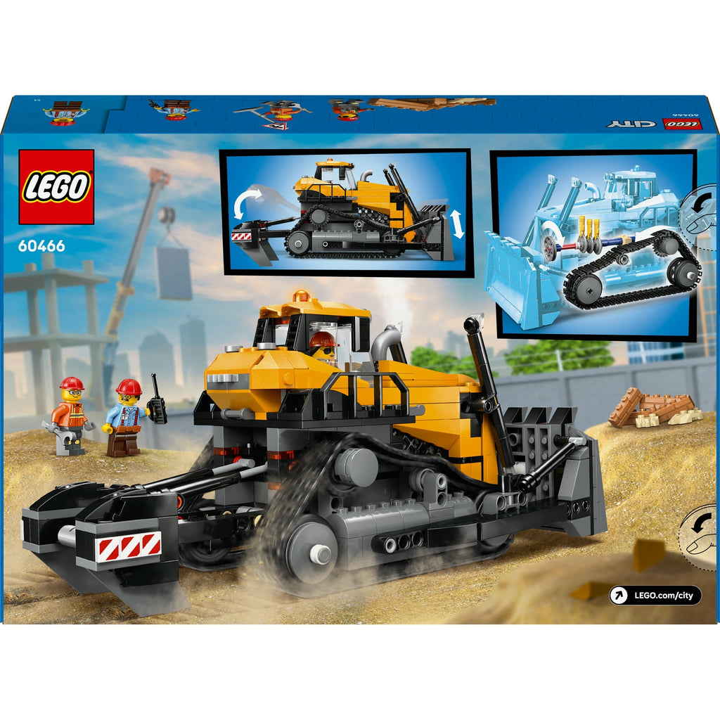 LEGO City Le Bulldozer Jaune, Jouet de Chantier de Construction60466