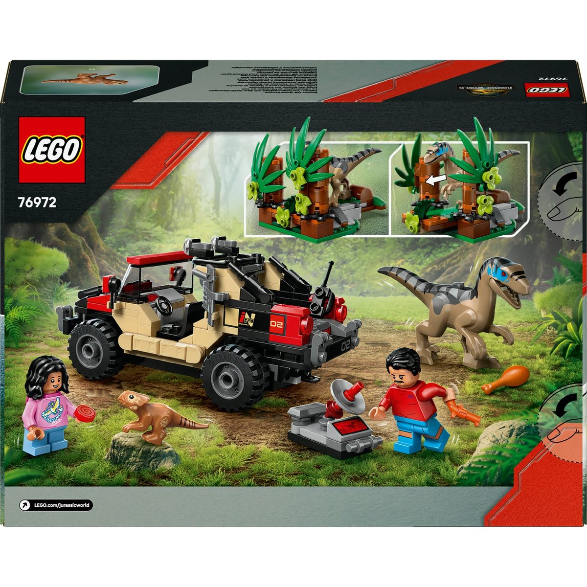 LEGO Jurassic World Le Vélociraptor et l'Evasion en 4x4 76972