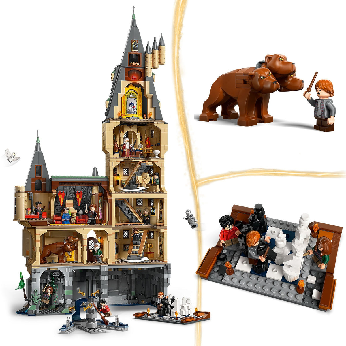 LEGO Harry Potter Le Château de Poudlard : la Tour Principale, Cadeau Magique 76454