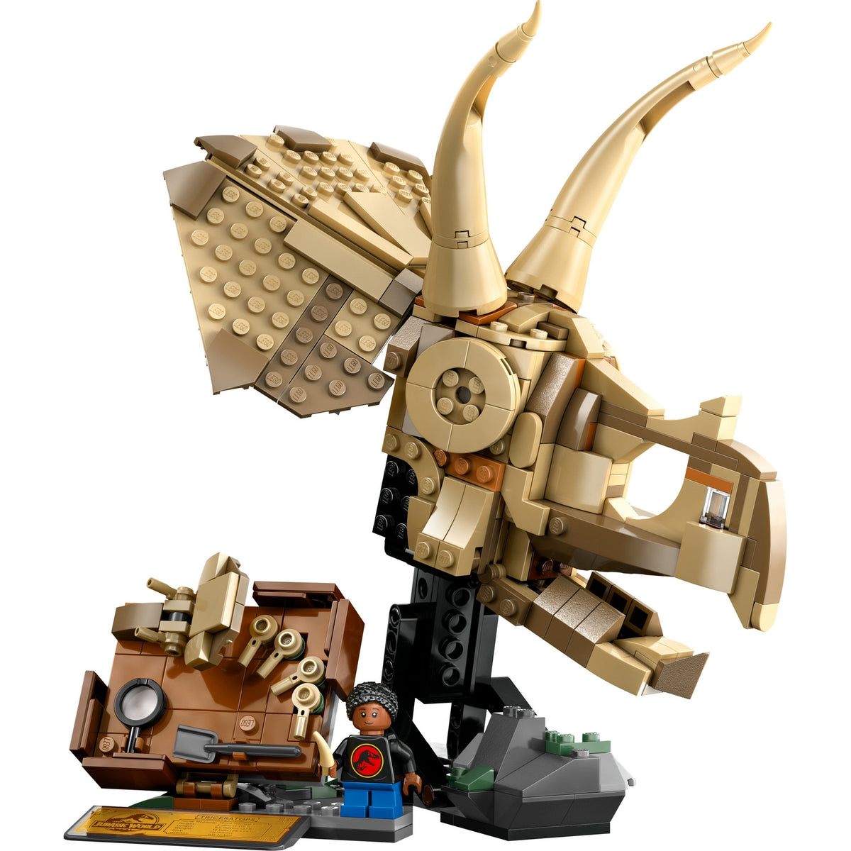 LEGO Jurassic World Les Fossils de Dinosaures: le Crâne du Tricératops 76969