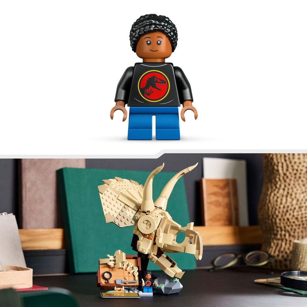 LEGO Jurassic World Les Fossils de Dinosaures: le Crâne du Tricératops 76969