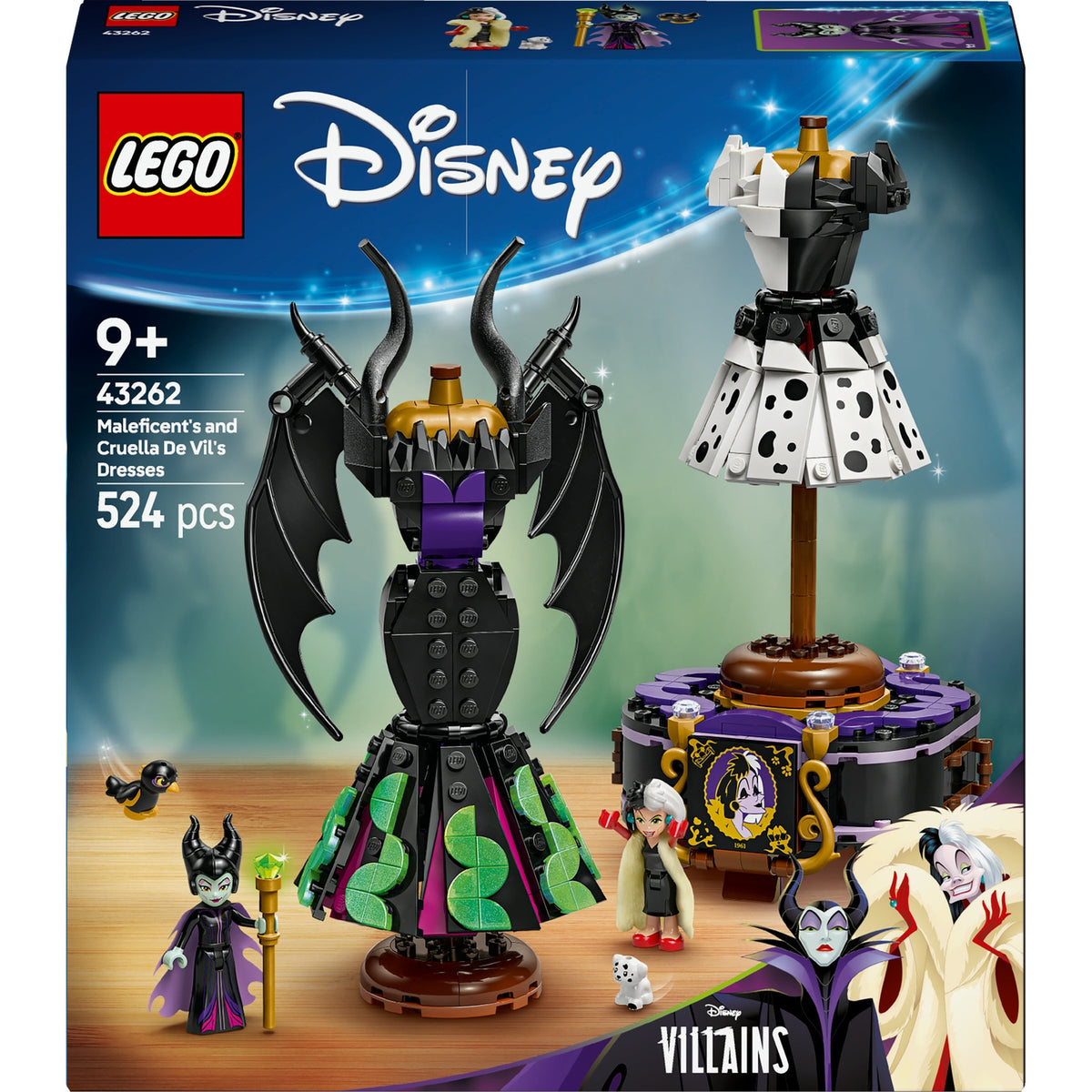 LEGO Disney Les robes de Maléfique et Cruella D’Enfer 43262