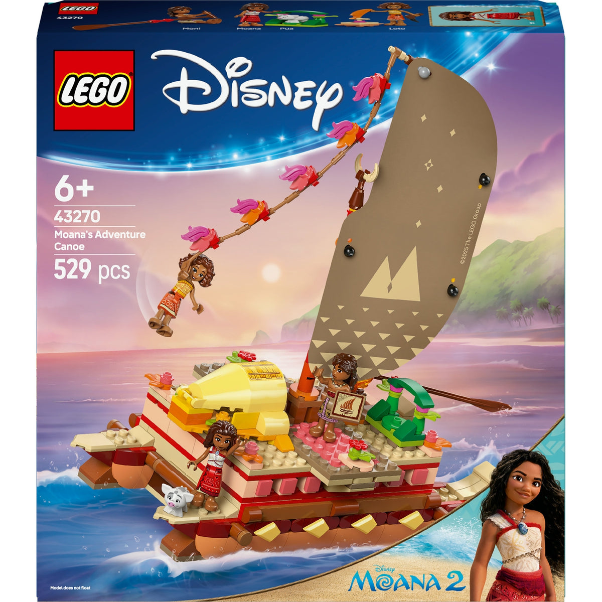 LEGO Disney Princess Le Bateau d'aventure de Vaiana 43270