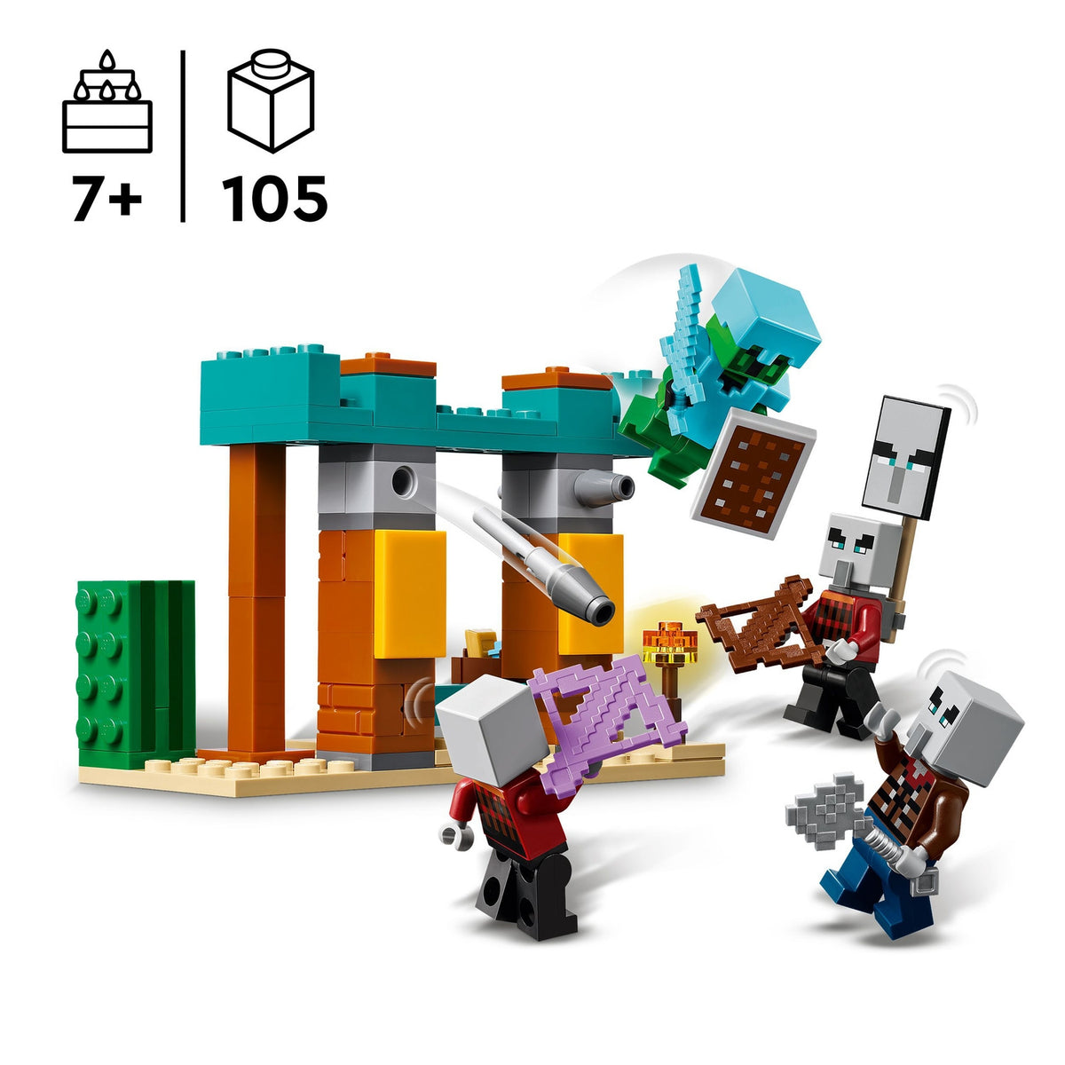 LEGO Minecraft La Patrouille d'Illageois de Désert 21267