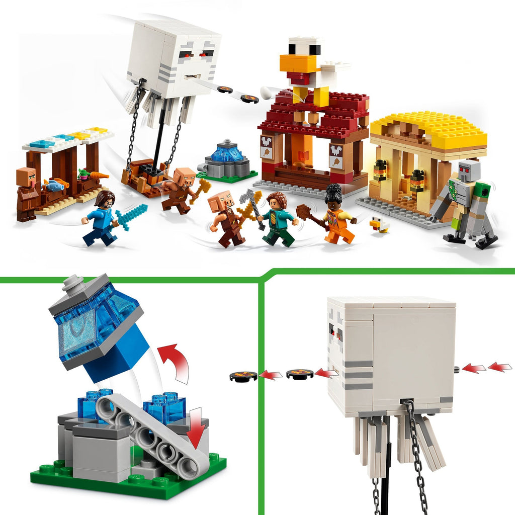 LEGO Minecraft Les Ghasts à l’attaque du village 21273