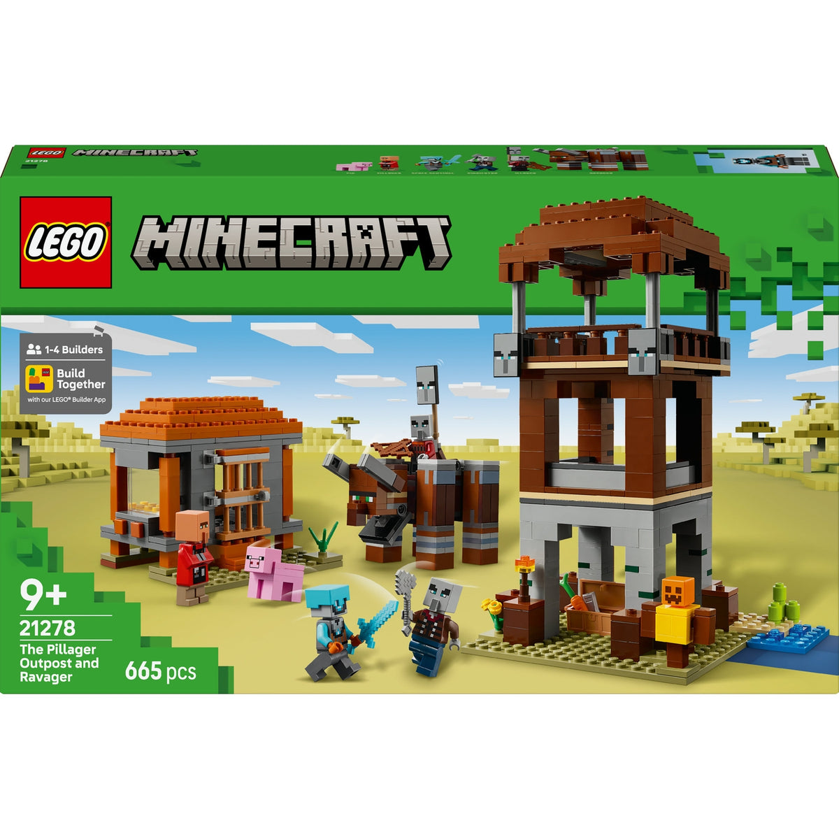LEGO Minecraft L’Avant-Poste de Pillards et le Ravageur 21278