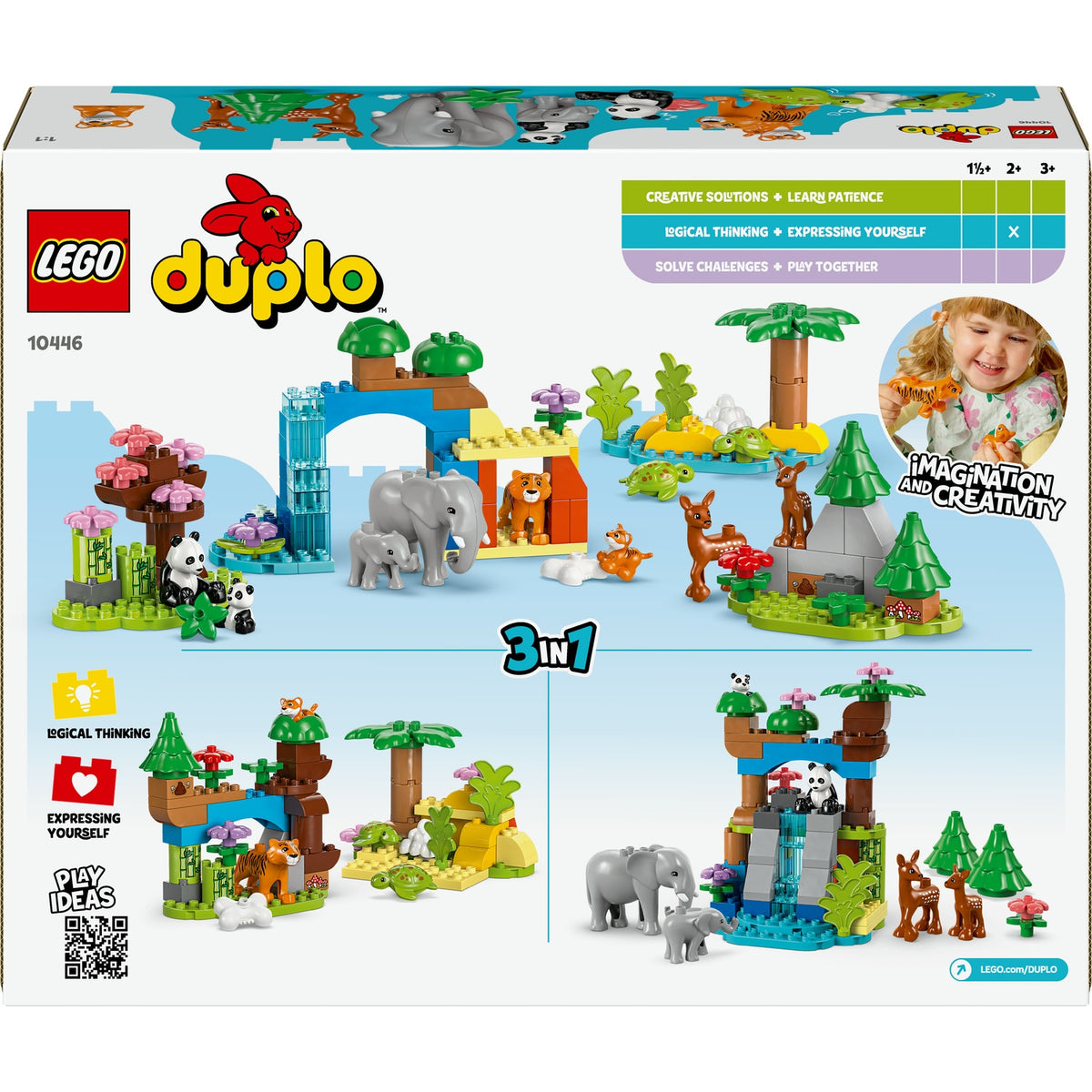 LEGO Duplo Ma Ville Familles d'Animaux Sauvages 3-en-1 10446