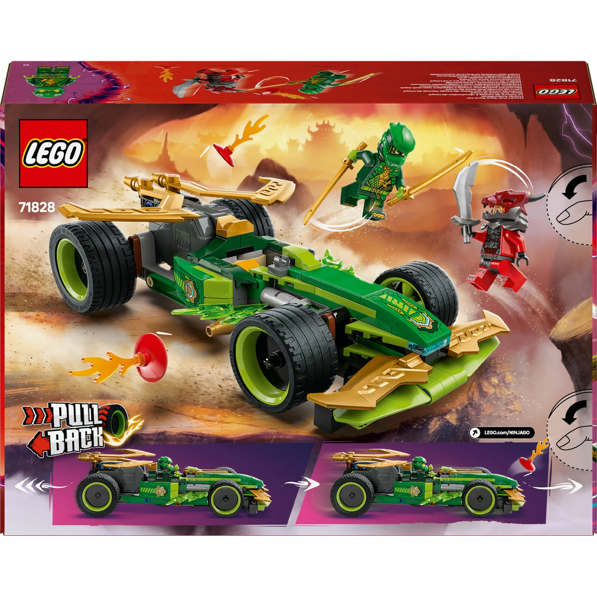 LEGO Ninjago La Voiture de Course à Rétrofriction de Lloyd 71828