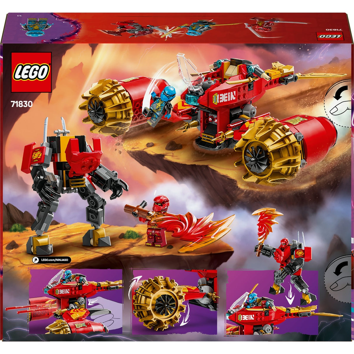 LEGO Ninjago La Moto Tempête du Robot de Kai 71830