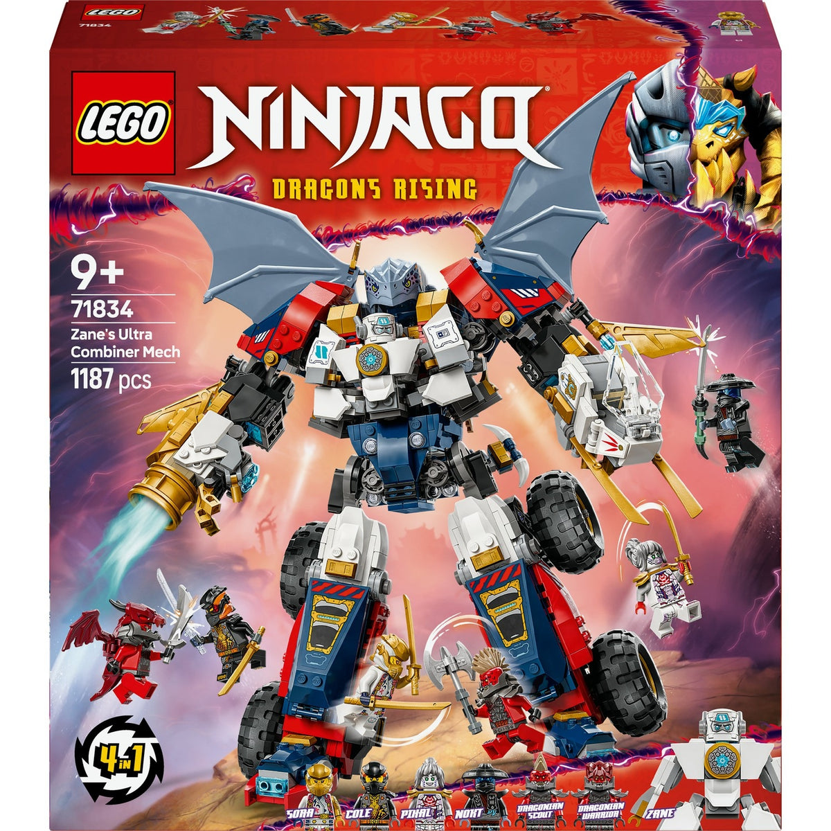 LEGO Ninjago Le Robot Ultra Comb de Zane 4-en-1