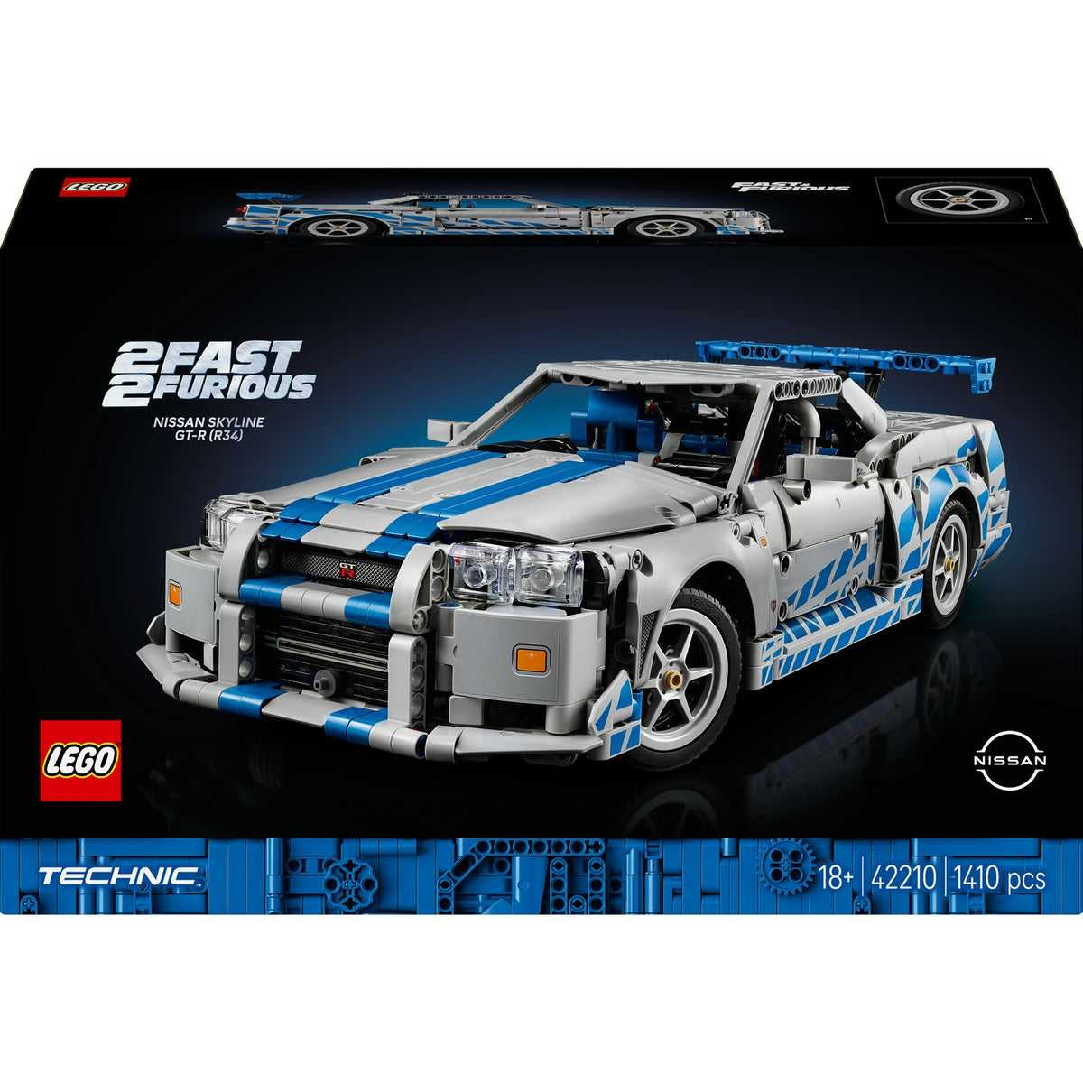LEGO Technic Speed Champions Voiture Nissan Skyline GT-R (R34) 2 Fast 2 Furious 42210