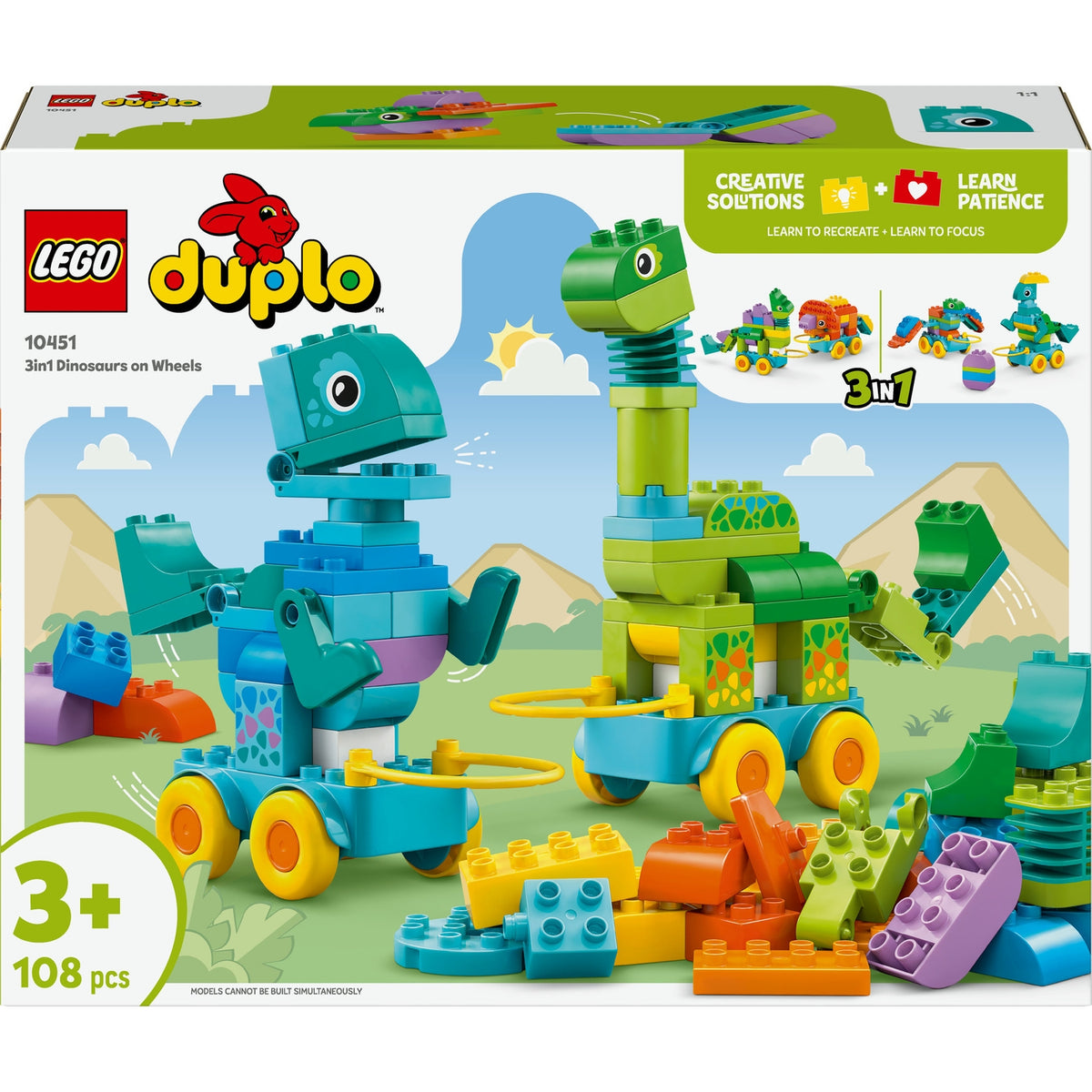 LEGO Duplo Ma ville Dinosaures sur Roues 3-en-1 10451
