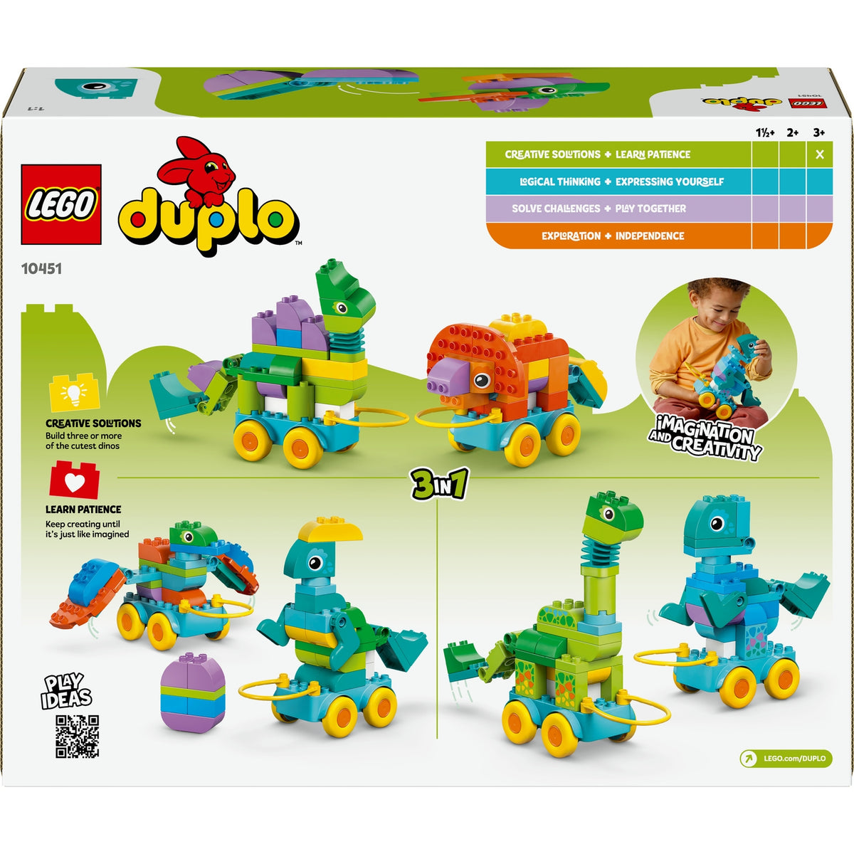 LEGO Duplo Ma ville Dinosaures sur Roues 3-en-1 10451
