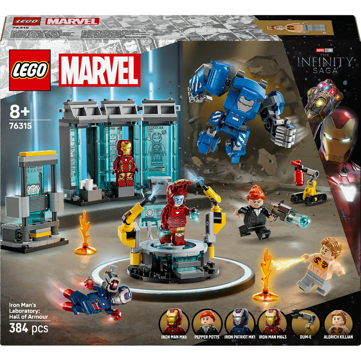 LEGO Marvel Le laboratoire d’Iron Man : la salle des armures 76315