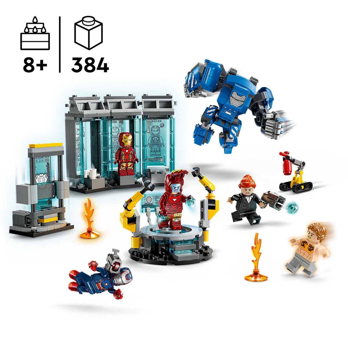 LEGO Marvel Le laboratoire d’Iron Man : la salle des armures 76315