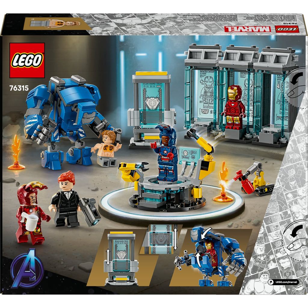 LEGO Marvel Le laboratoire d’Iron Man : la salle des armures 76315